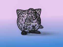 #039 Jigglypuff Pokemon Wiremon Figure 3d model