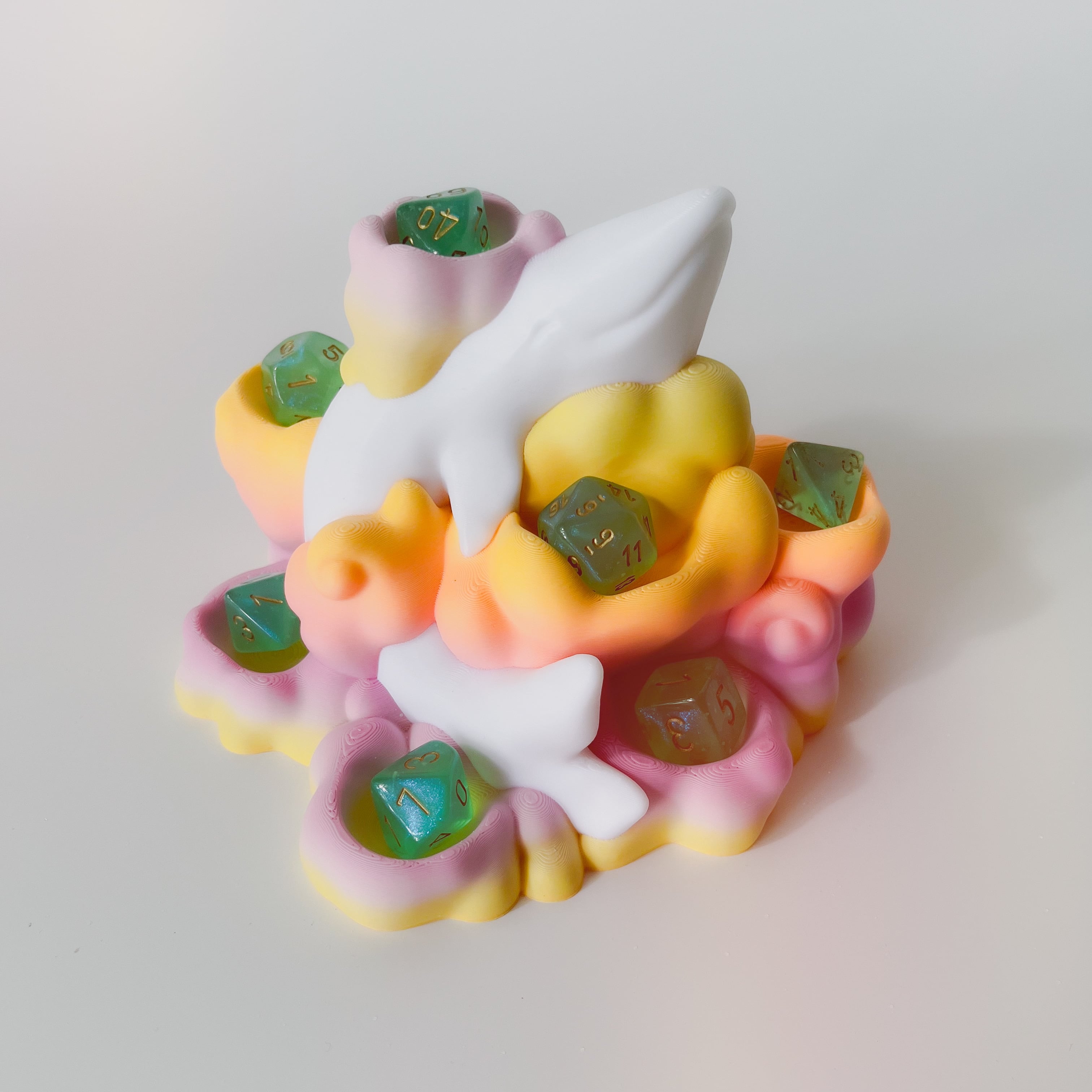 Sleepy Whale Dice Tower and Stand 3d model