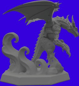 Velchron, the Clockwork Dragon – 3D Printable Miniature 3d model