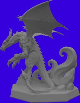Velchron, the Clockwork Dragon – 3D Printable Miniature 3d model