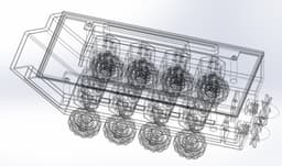 Magnet Coupling Experiment Amphibian RC Vehicle Basic Frame 3d model