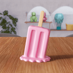 Melting Popsicle – Candy Style 3d model