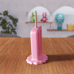 Melting Popsicle – Candy Style 3d model