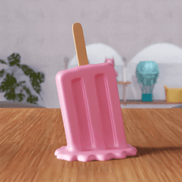 Melting Popsicle – Candy Style 3d model