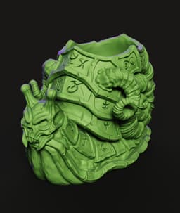 Undead Snail Dice Holder STL | DnD 3D Print | Gothic 3d model
