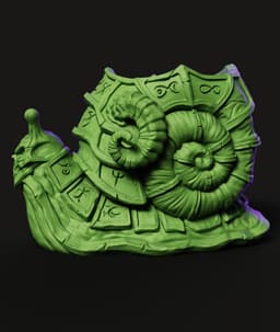 Undead Snail Dice Holder STL | DnD 3D Print | Gothic 3d model