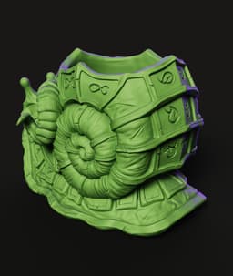 Undead Snail Dice Holder STL | DnD 3D Print | Gothic 3d model