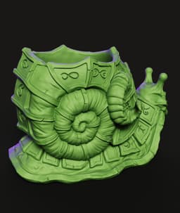 Undead Snail Dice Holder STL | DnD 3D Print | Gothic 3d model