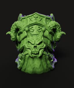 Undead Snail Dice Holder STL | DnD 3D Print | Gothic 3d model