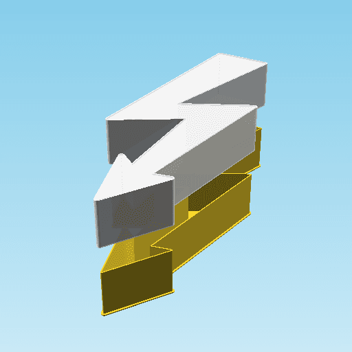 HIGH VOLTAGE SIGN, nestable box (v1) 3d model