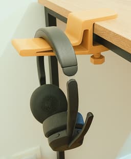 Desk Clamp Headphone Stand 3d model
