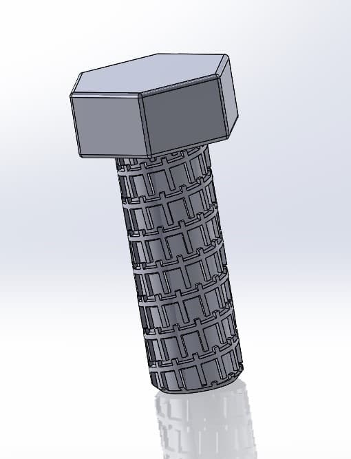 cross threaded screw 3d model