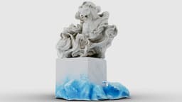 Marble Tempest Sculpture 3d model