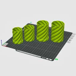 Helical Storage Container Organizer Boxes with Cap in 2 Sizes 3d model