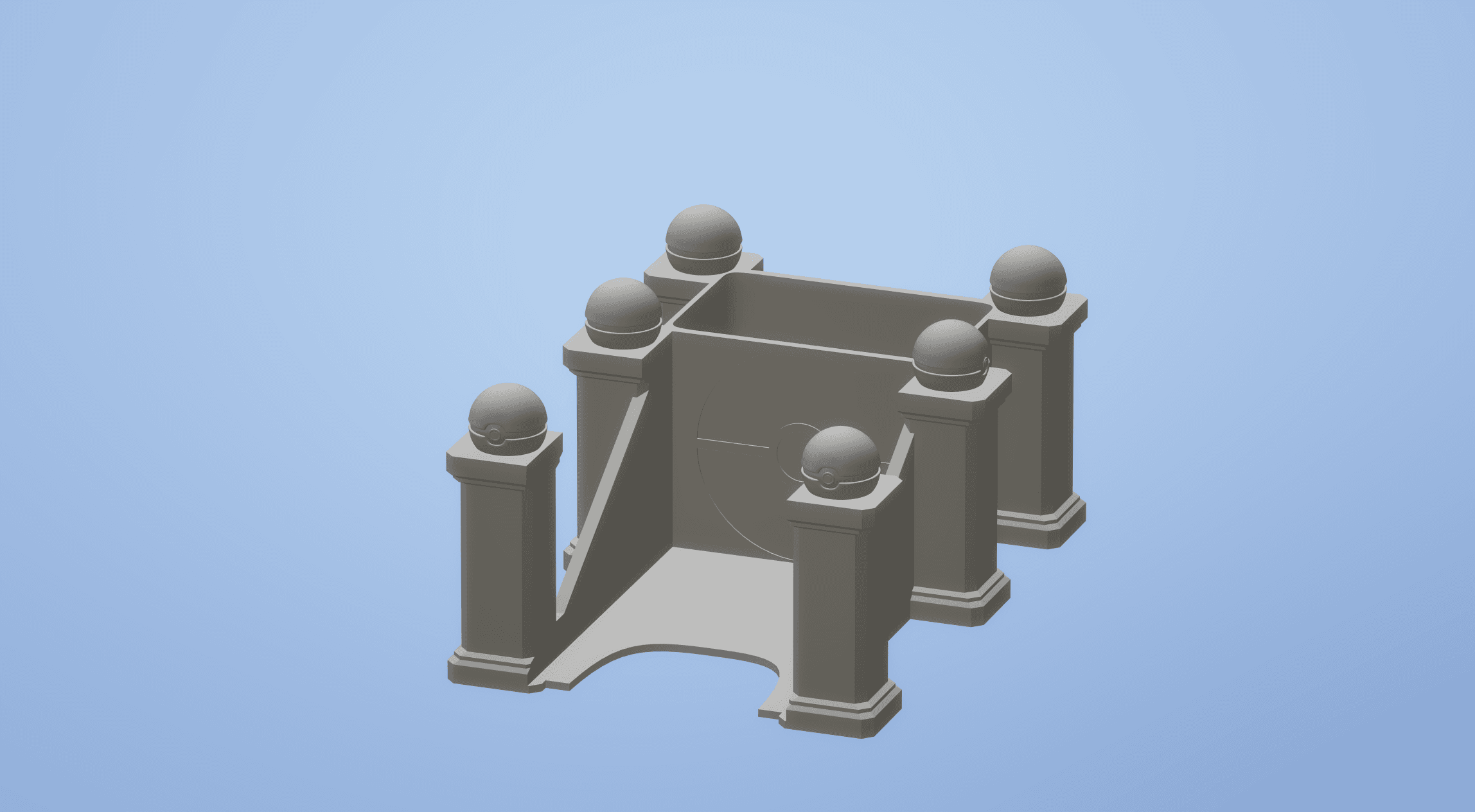 TCG Deck Tray - Pokemon Theme 3d model