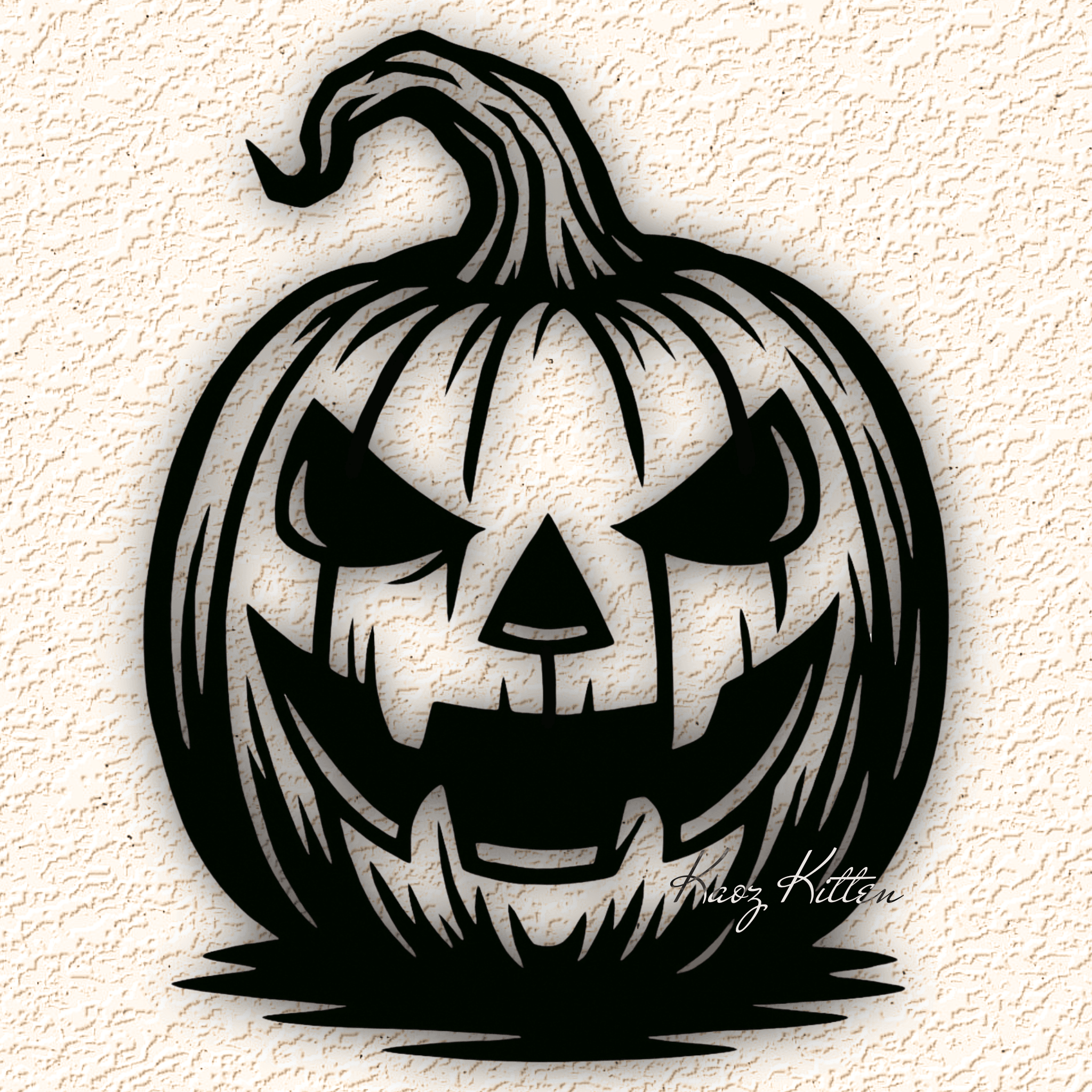 jackolantern pumpkin wall art home decor 3d model