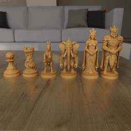 Organic Style Chess Pawn STL for 3D Printing 3d model