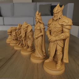 Organic Style Chess Pawn STL for 3D Printing 3d model