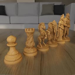Organic Style Chess Pawn STL for 3D Printing 3d model