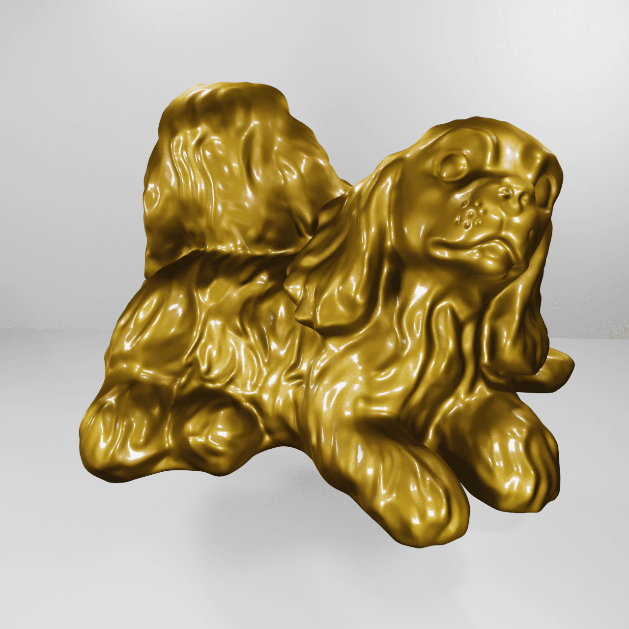Cocker spaniel friend's 3d model