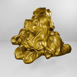 Cocker spaniel friend's 3d model