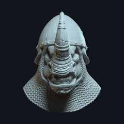 Rhinheart v8 Action Figure Head 3d model