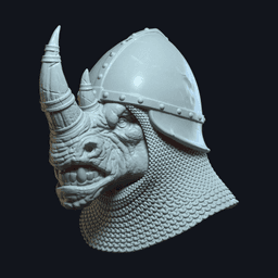 Rhinheart v8 Action Figure Head 3d model