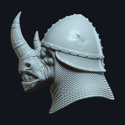 Rhinheart v8 Action Figure Head 3d model