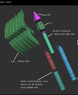Spider Light Mace 3d model