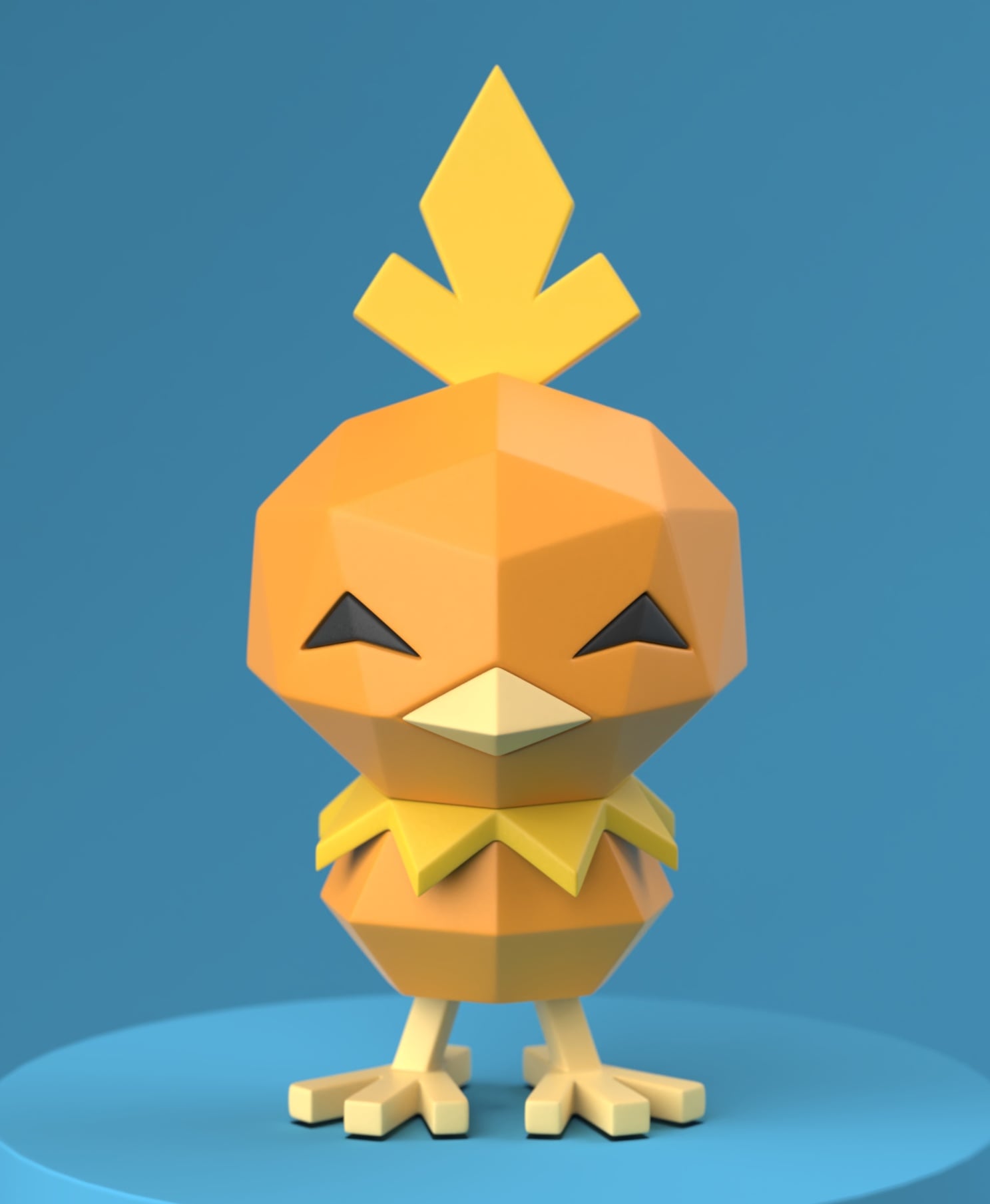 Low-poly Torchic 3d model