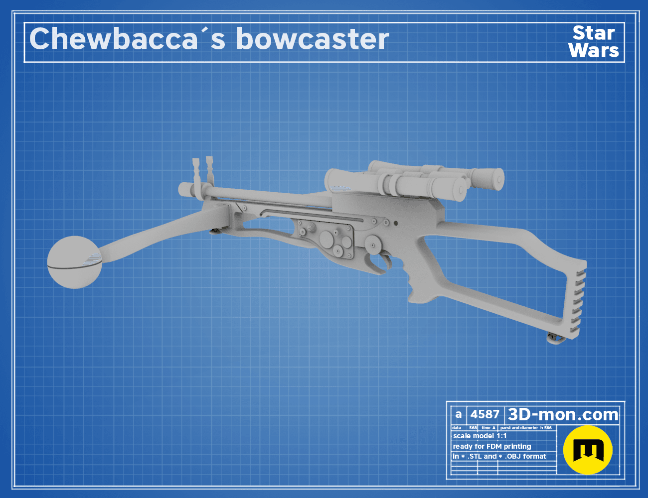 Chewbacca’s bowcaster 3d model