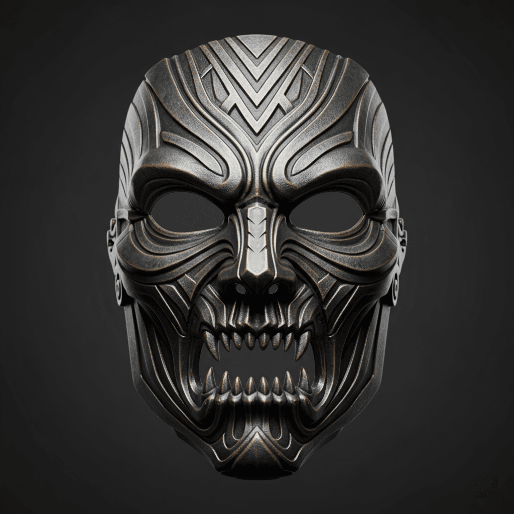 Serrated Fang Wearable Cosplay Mask Premium STL Download 3d model
