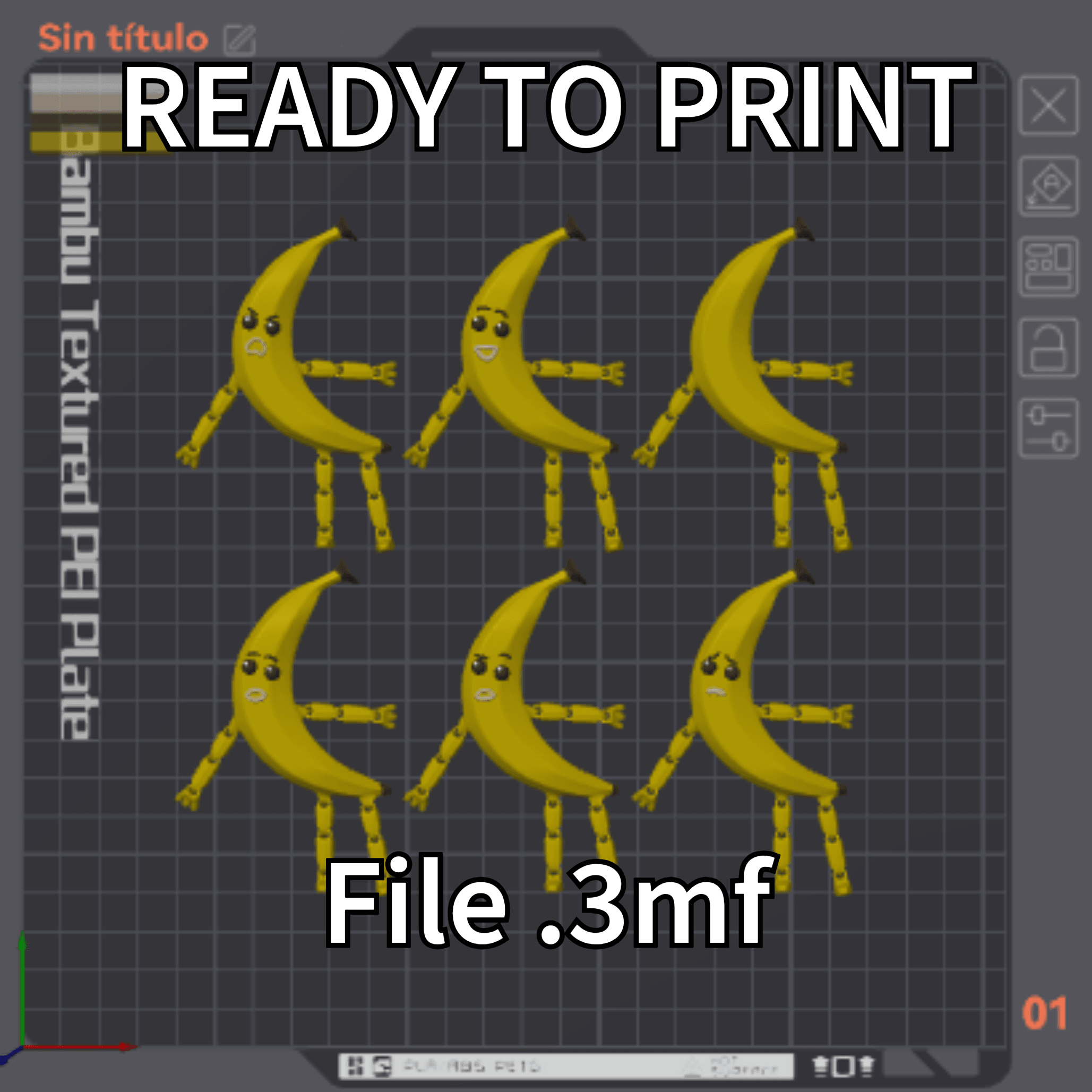 bananas flexi 3d model