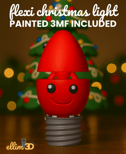 Flexi Christmas Light Bulb 3d model
