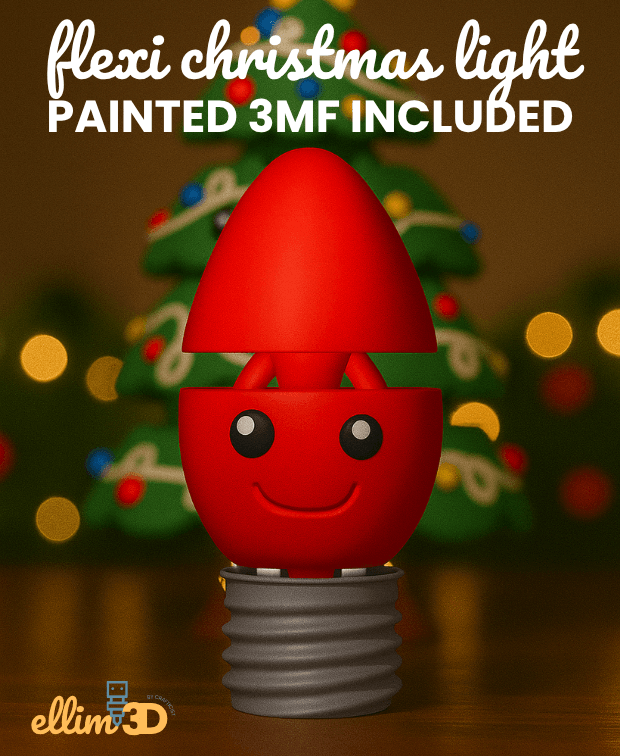 Flexi Christmas Light Bulb 3d model