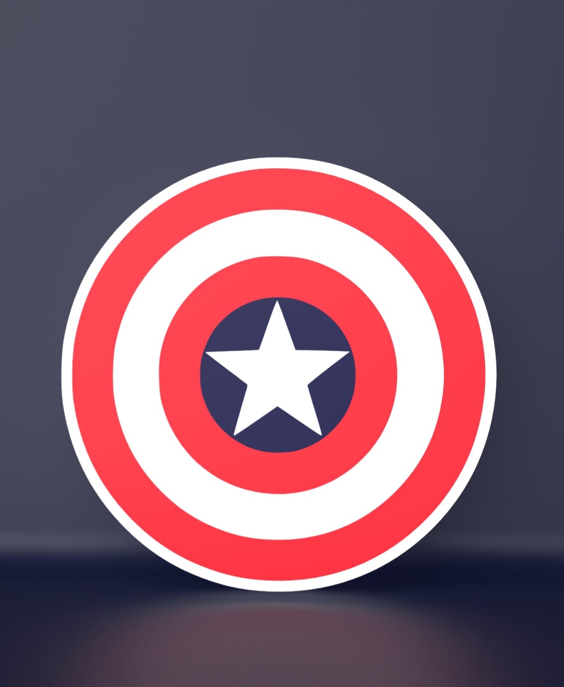 Captain America Shield - LED strip compatible 3d model