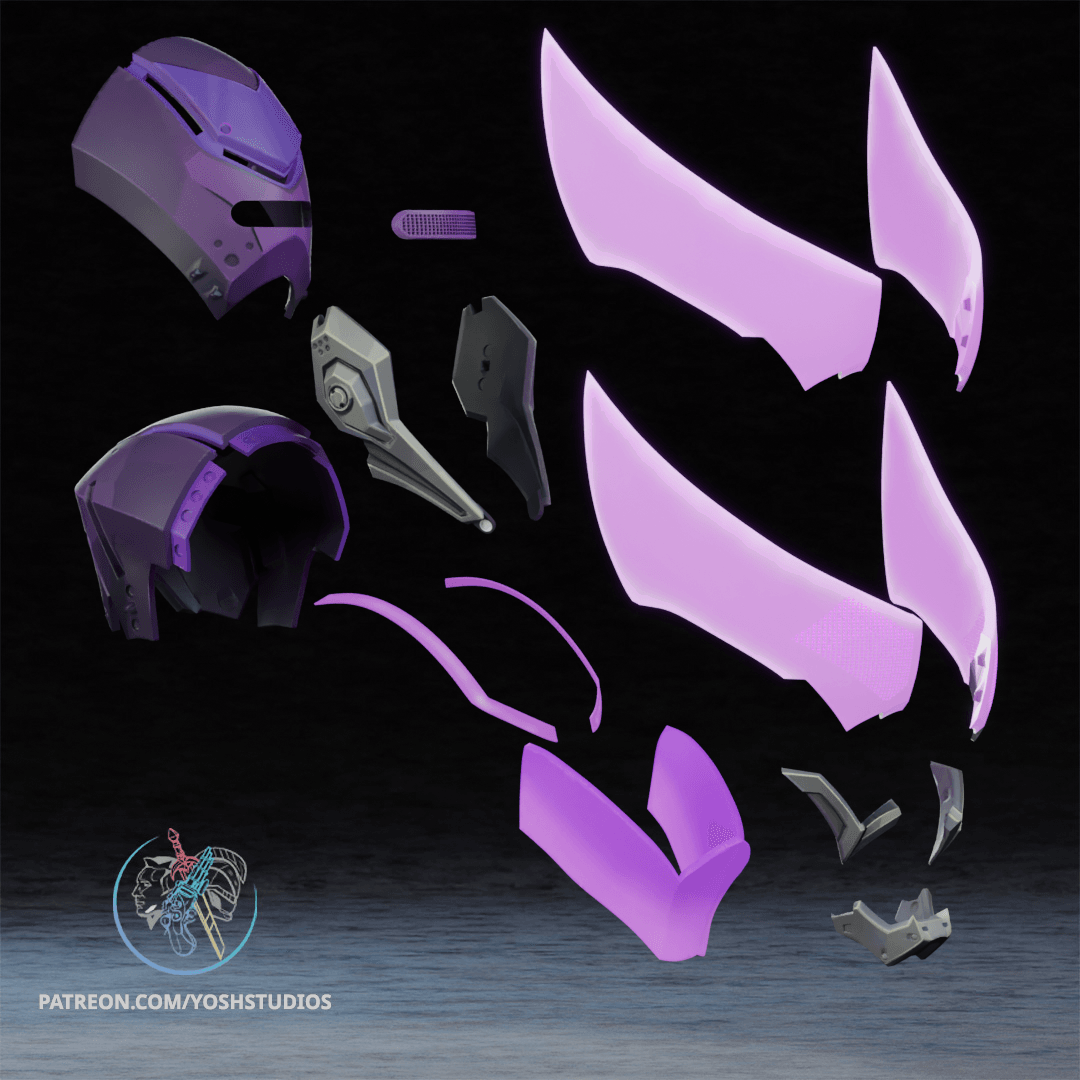 Hawkeye Rivals Helmet 3D Printer File STL 3d model