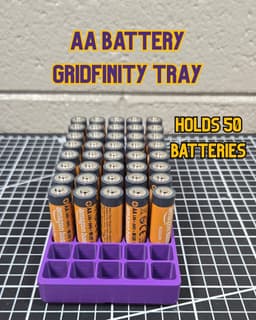 AA Gridfinity Battery Bin (4x2x3) 3d model