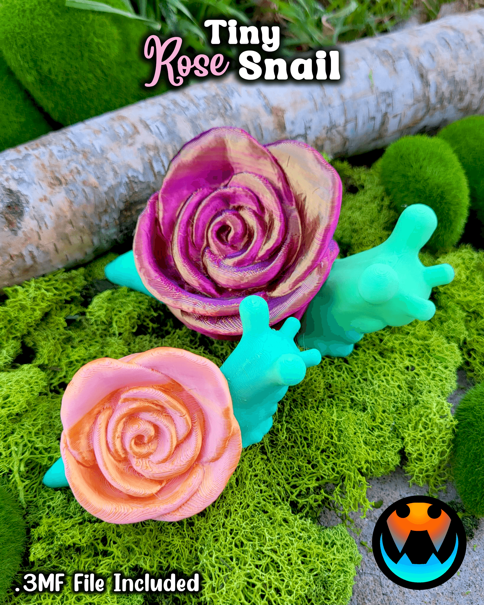 Tiny Rose Snail 3d model