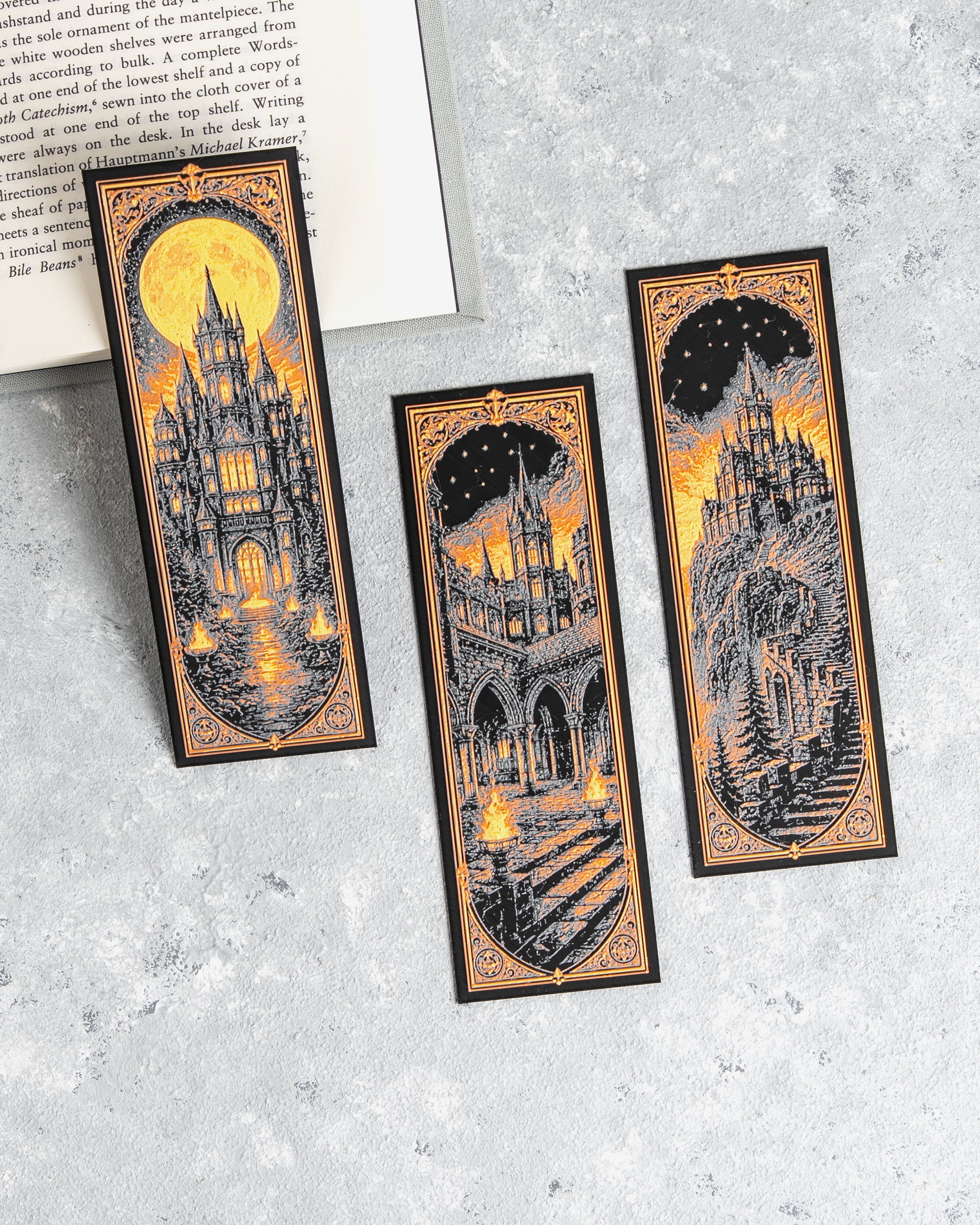 Gothic Castle Bookmarks 3d model
