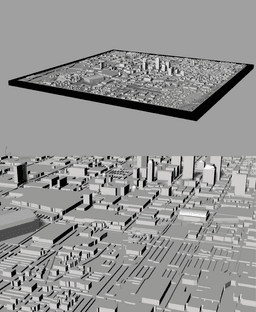 INDIANAPOLIS, Skyline 3d map 3d model