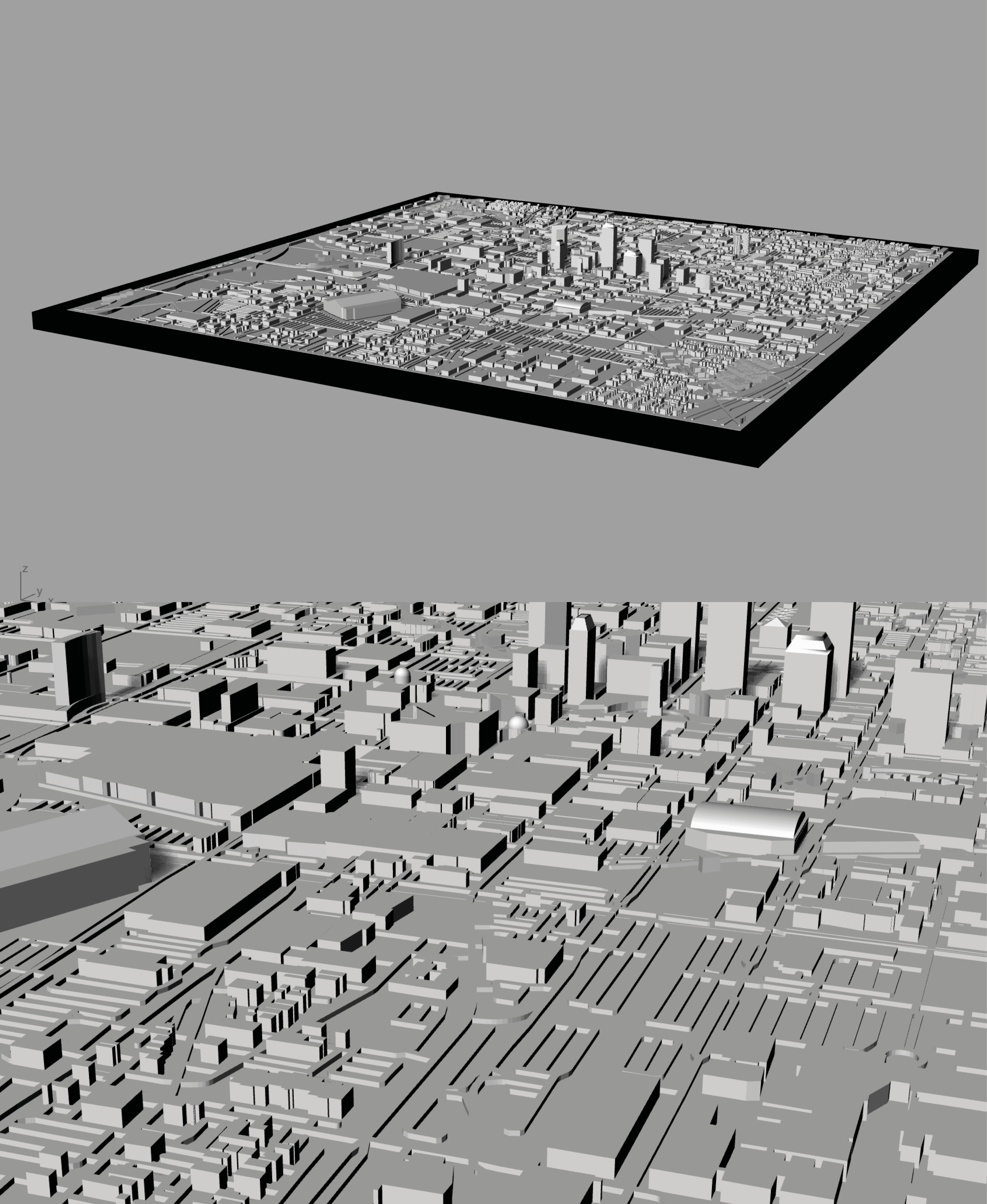 INDIANAPOLIS, Skyline 3d map 3d model