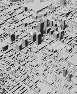 INDIANAPOLIS, Skyline 3d map 3d model