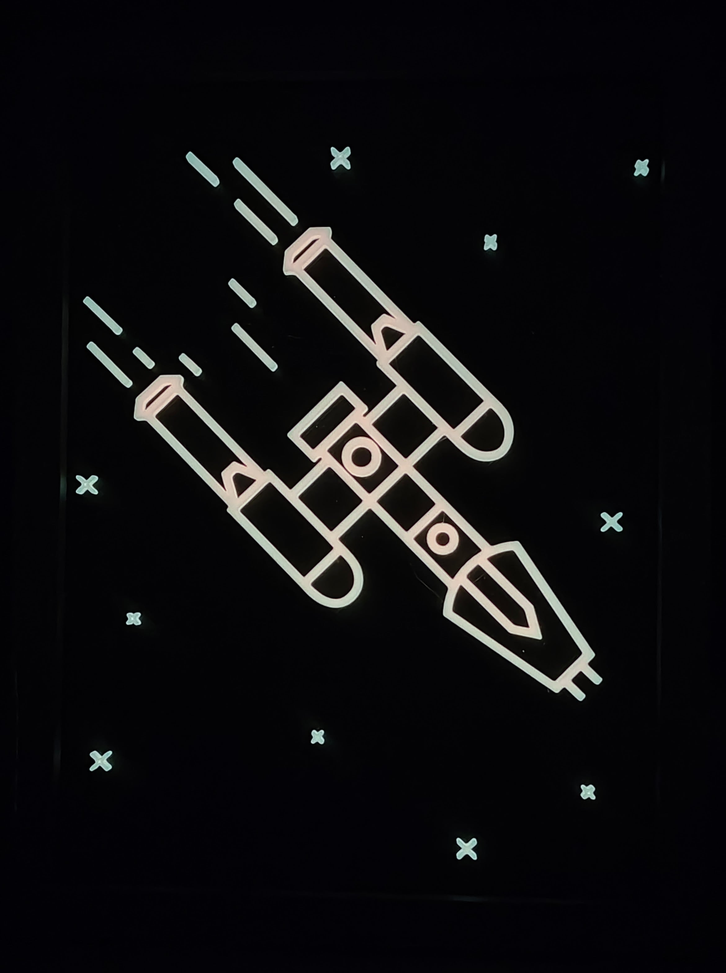 Star Wars Neon Line Art - Y-Wing 3d model