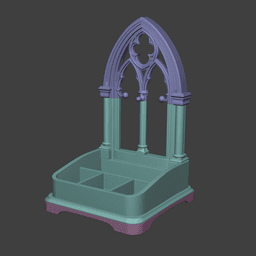 Gothic Shrine Jewelry Organizer 3d model