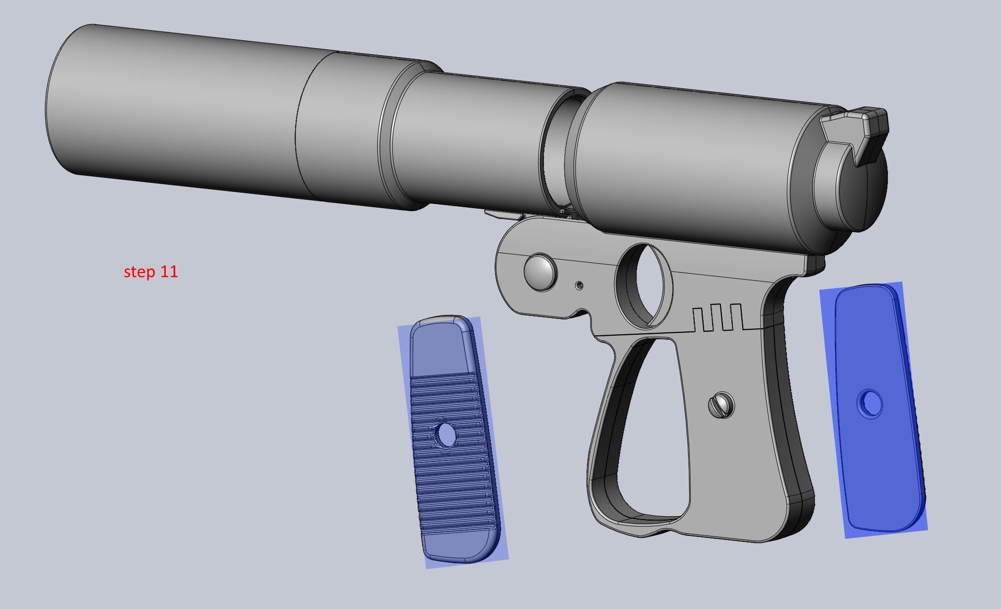 Laputa Gun Loadable Printable Assembly 3d model