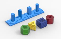 Fun Toy Shape Columns Puzzle 3d model