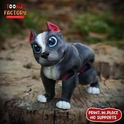 PRINT IN PLACE FLEXI PITBULL DOG 3d model