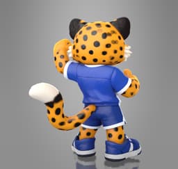 Cartoon Leopard Mascot Character 3d model