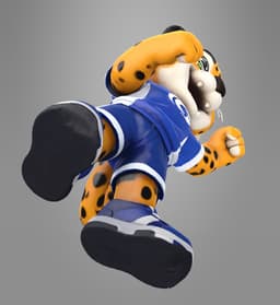Cartoon Leopard Mascot Character 3d model